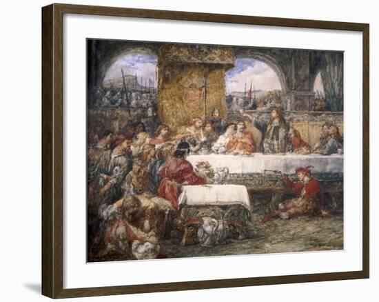 Cedric's Toast, 1859-John Gilbert-Framed Giclee Print