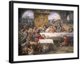 Cedric's Toast, 1859-John Gilbert-Framed Giclee Print