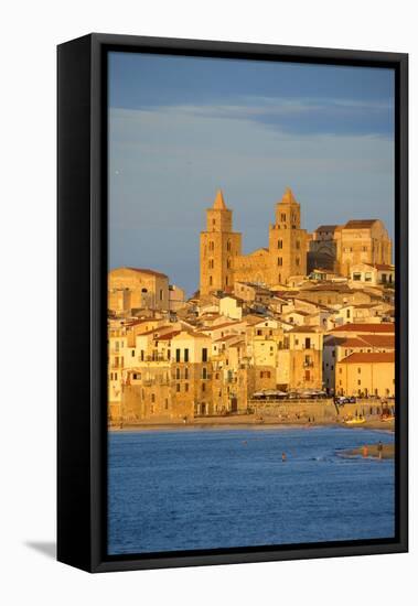 Cefalu, Sicily, Italy, Europe.-Marco Simoni-Framed Stretched Canvas