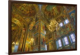 Ceiling and wall frescos, Church on Spilled Blood (Resurrection Church of Our Saviour), UNESCO Worl-Richard Maschmeyer-Framed Photographic Print