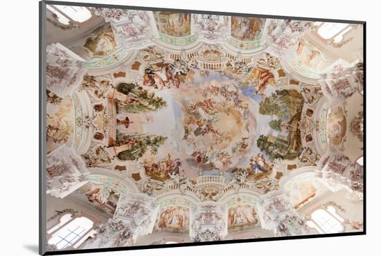 Ceiling frecso, St. Peter and Paul church, Steinhausen, Upper Swabian Baroque Route, Upper Swabia,-Markus Lange-Mounted Photographic Print