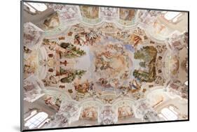 Ceiling frecso, St. Peter and Paul church, Steinhausen, Upper Swabian Baroque Route, Upper Swabia,-Markus Lange-Mounted Photographic Print