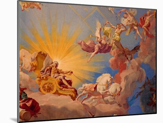 Ceiling fresco " Apotheosis of Emperor Karl VI" (1685-1740)-Paul Troger-Mounted Giclee Print