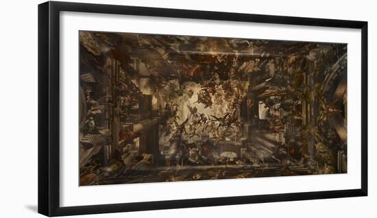 Ceiling Fresco. Martyrdom and Glory of St Pantalon-Giovanni Antonio Fumiani-Framed Premium Photographic Print