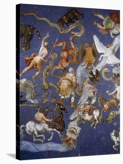 Ceiling from Sala del Mappamondo Fresco by G. De Vecchi and da Reggio-null-Stretched Canvas