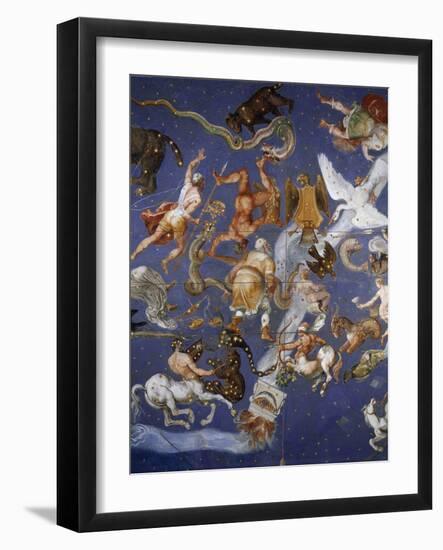 Ceiling from Sala del Mappamondo Fresco by G. De Vecchi and da Reggio-null-Framed Giclee Print