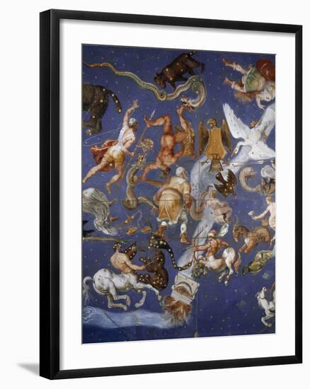 Ceiling from Sala del Mappamondo Fresco by G. De Vecchi and da Reggio-null-Framed Giclee Print