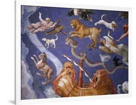 Ceiling from Sala del Mappamondo Fresco by G. De Vecchi and da Reggio-null-Framed Giclee Print