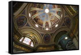 Ceiling in the Church of the Carmelite Stella Maris Monastery on Mount Carmel-Yadid Levy-Framed Stretched Canvas