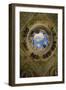 Ceiling medallion in the Camera degli Sposi. Fresco (1474).-Andrea Mantegna-Framed Giclee Print