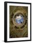 Ceiling medallion in the Camera degli Sposi. Fresco (1474).-Andrea Mantegna-Framed Giclee Print