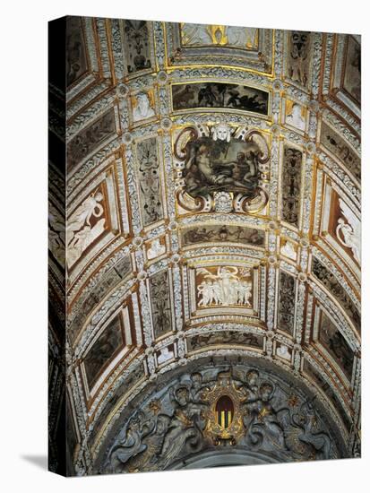 Ceiling of Golden Staircase at Doge's Palace-Jacopo Sansovino-Stretched Canvas