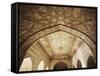 Ceiling of Khas Mahal in Agra Fort, Agra, Uttar Pradesh, India-Ian Trower-Framed Stretched Canvas