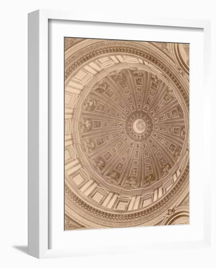 Ceiling of the Cupola of St. Peter's Basilica-null-Framed Photographic Print