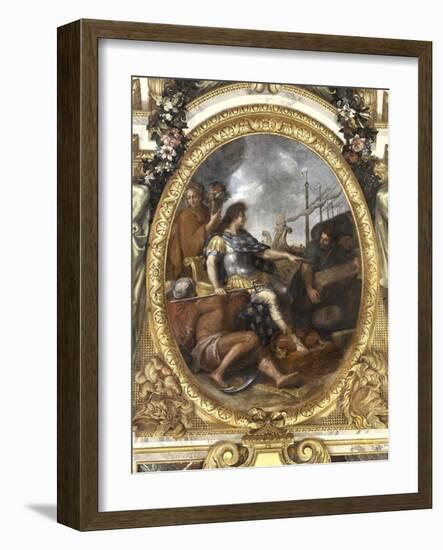 Ceiling of the Hall of Mirrors: Restoring Navigation-Charles Le Brun-Framed Giclee Print