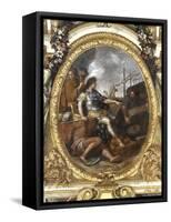 Ceiling of the Hall of Mirrors: Restoring Navigation-Charles Le Brun-Framed Stretched Canvas