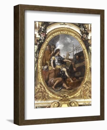 Ceiling of the Hall of Mirrors: Restoring Navigation-Charles Le Brun-Framed Giclee Print