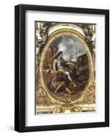 Ceiling of the Hall of Mirrors: Restoring Navigation-Charles Le Brun-Framed Giclee Print