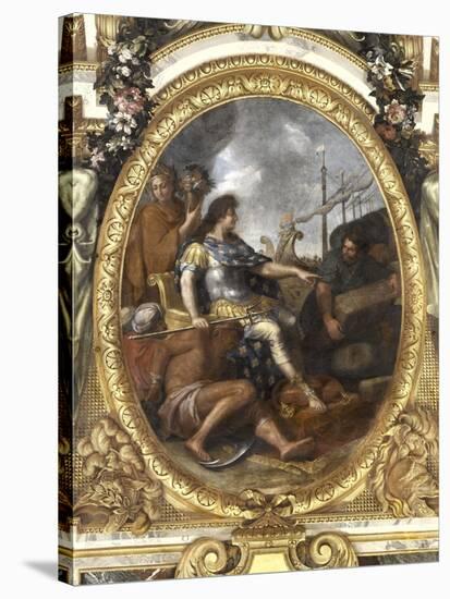 Ceiling of the Hall of Mirrors: Restoring Navigation-Charles Le Brun-Stretched Canvas
