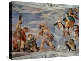 Ceiling of the Room of Bacchus-Paolo Veronese-Stretched Canvas