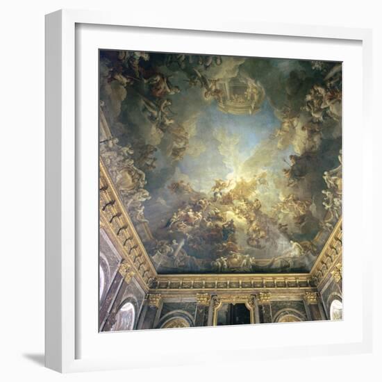 Ceiling of the Salon de Hercules at Versailles, 18th century-Francois Lemoyne-Framed Photographic Print