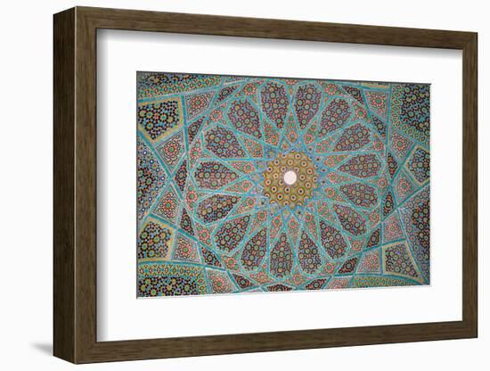 Ceiling of Tomb of Hafez, Iran's most famous poet, 1325-1389, Shiraz, Iran, Middle East-James Strachan-Framed Photographic Print