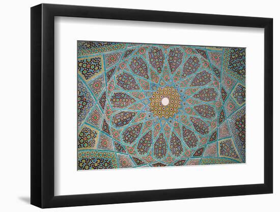 Ceiling of Tomb of Hafez, Iran's most famous poet, 1325-1389, Shiraz, Iran, Middle East-James Strachan-Framed Photographic Print