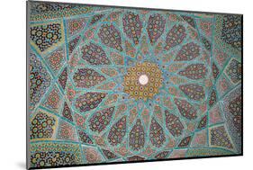 Ceiling of Tomb of Hafez, Iran's most famous poet, 1325-1389, Shiraz, Iran, Middle East-James Strachan-Mounted Photographic Print