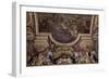 Ceiling Painting of the Passage on the Rhine in the Presence of the Enemies 1672-Charles Le Brun-Framed Giclee Print