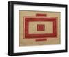 Ceiling Plan for the Red Theatre, Leningrad-Kasimir Severinovich Malevich-Framed Giclee Print