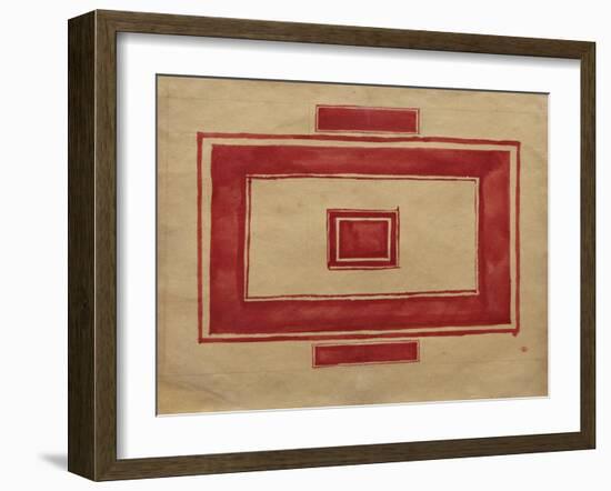 Ceiling Plan for the Red Theatre, Leningrad-Kasimir Severinovich Malevich-Framed Giclee Print