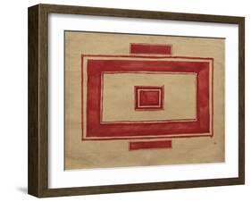 Ceiling Plan for the Red Theatre, Leningrad-Kasimir Severinovich Malevich-Framed Giclee Print