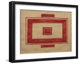 Ceiling Plan for the Red Theatre, Leningrad-Kasimir Severinovich Malevich-Framed Giclee Print