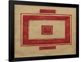 Ceiling Plan for the Red Theatre, Leningrad-Kasimir Severinovich Malevich-Framed Giclee Print