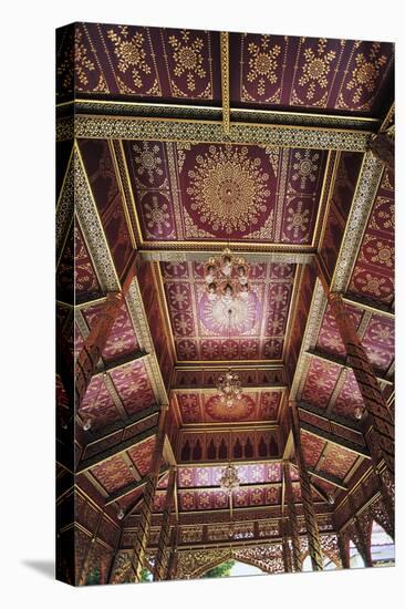 Ceiling with Golden Decorations-null-Stretched Canvas