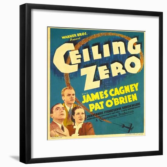 Ceiling Zero, Pat O'Brien, James Cagney, June Travis on Window Card, 1936-null-Framed Photo