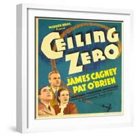 Ceiling Zero, Pat O'Brien, James Cagney, June Travis on Window Card, 1936-null-Framed Photo