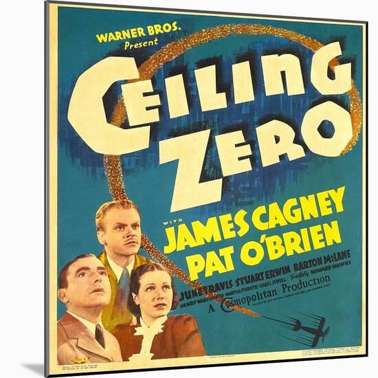 Ceiling Zero, Pat O'Brien, James Cagney, June Travis on Window Card, 1936-null-Mounted Photo