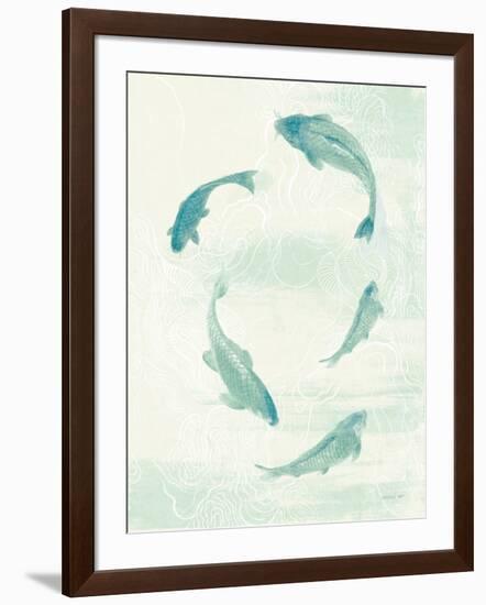 Celadon Koi II-Danhui Nai-Framed Art Print