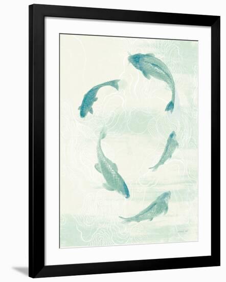 Celadon Koi II-Danhui Nai-Framed Art Print