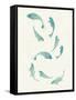 Celadon Koi III-Danhui Nai-Framed Stretched Canvas