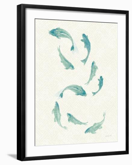 Celadon Koi III-Danhui Nai-Framed Art Print