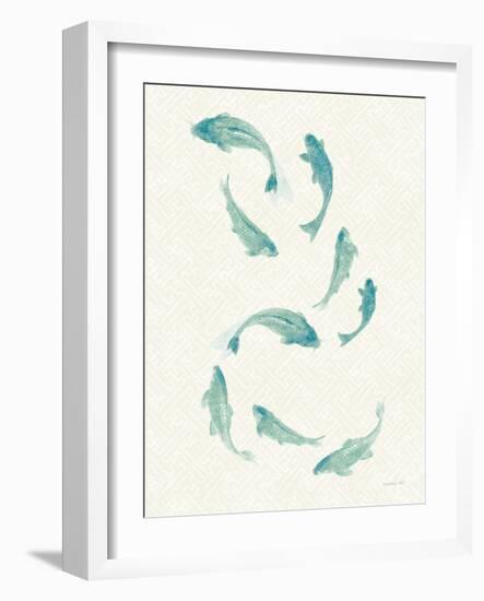 Celadon Koi III-Danhui Nai-Framed Art Print