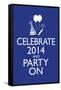 Celebrate 2014 and Party On Poster-null-Framed Stretched Canvas