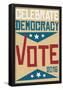Celebrate Democracy (Beige)-null-Framed Poster