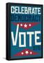 Celebrate Democracy (Blue)-null-Framed Poster