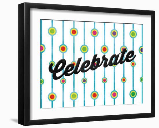 Celebrate Dots-Jace Grey-Framed Art Print