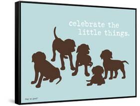 Celebrate Little Things-Dog is Good-Framed Stretched Canvas