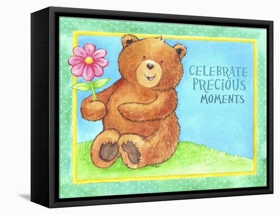 Celebrate Precious Bear-Melinda Hipsher-Framed Stretched Canvas