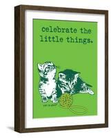 Celebrate the Little Things-Cat is Good-Framed Art Print